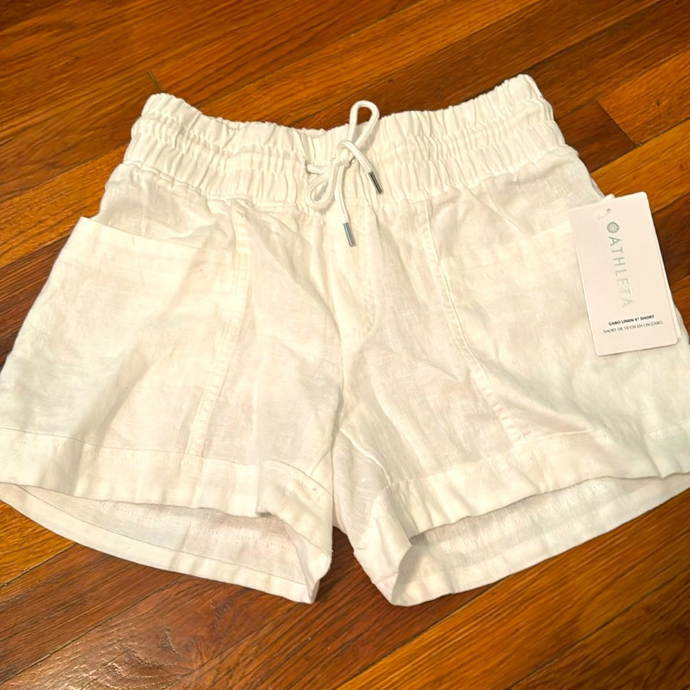 White athleta shorts